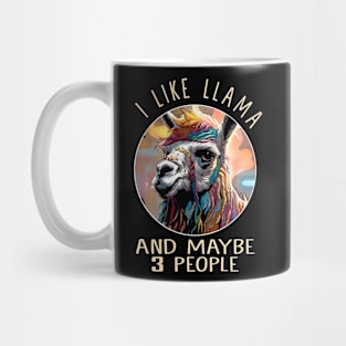 Fuzzy Friend Fiesta I Like Llama And Maybe 3 People Triumphs Mug